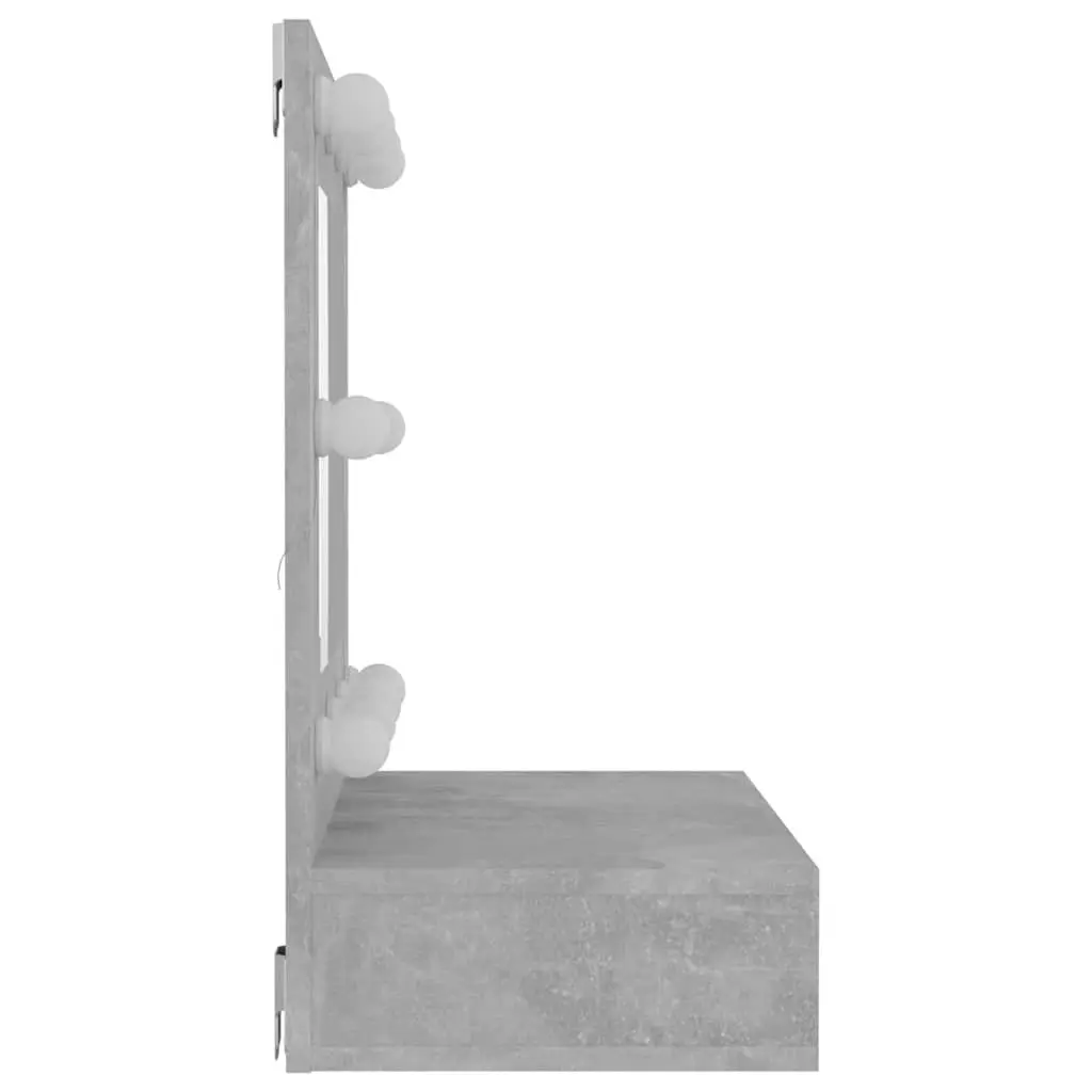 Grey Mirror Cabinet with LED Lighting