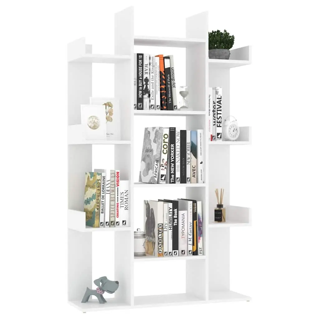 White 13-Compartment Book Cabinet for Storage