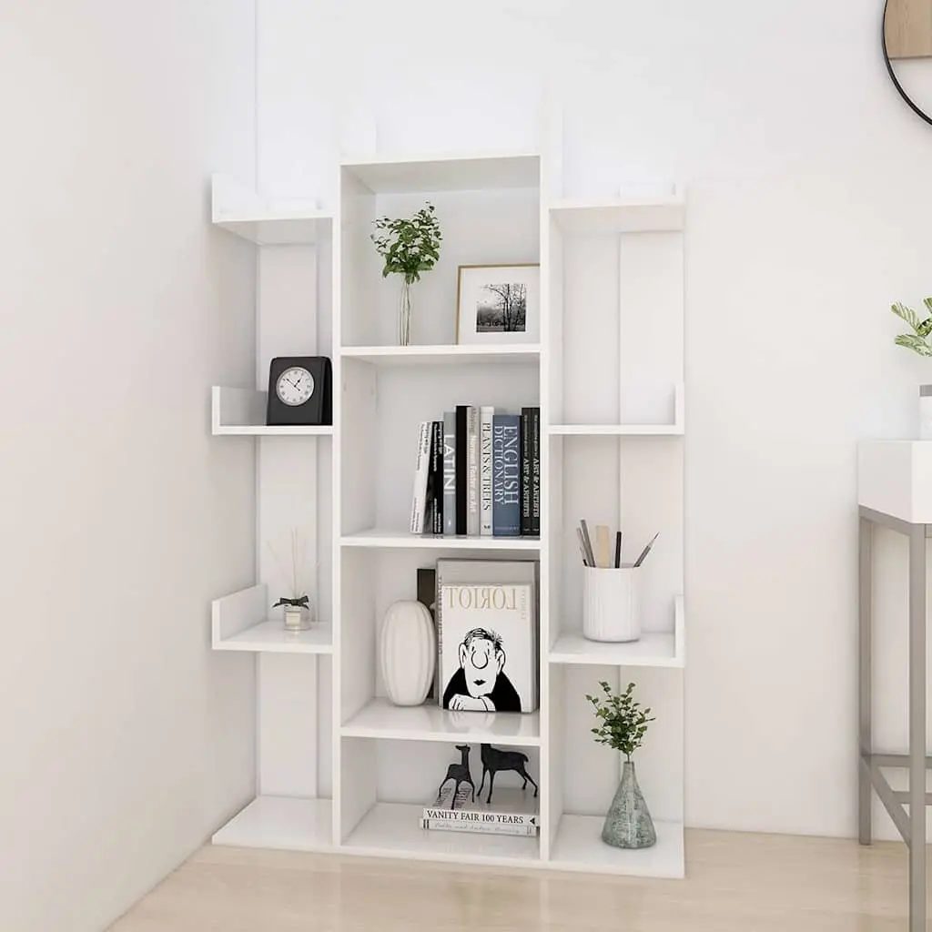 White 13-Compartment Book Cabinet for Storage