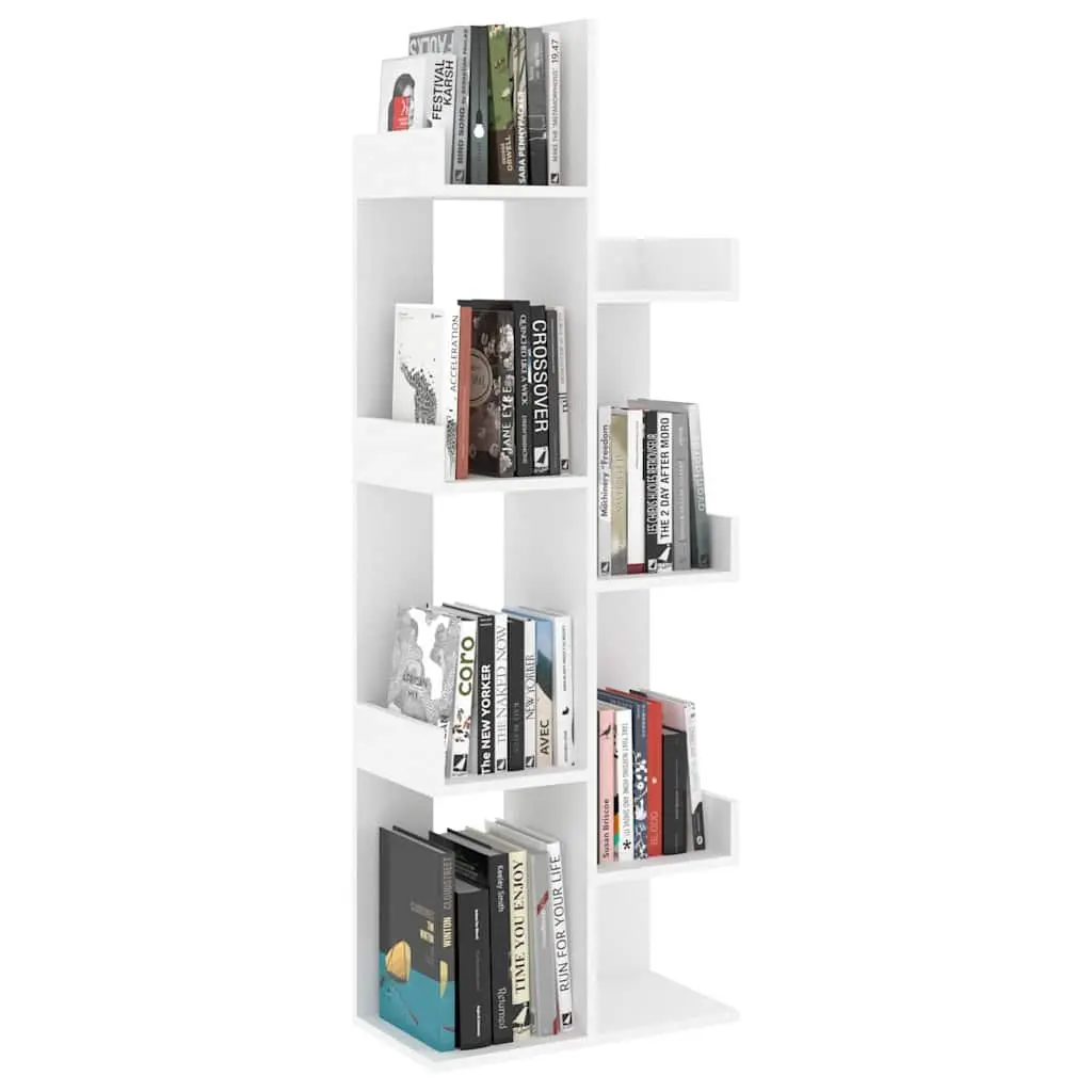 White 8-Compartment Bookshelf for Home