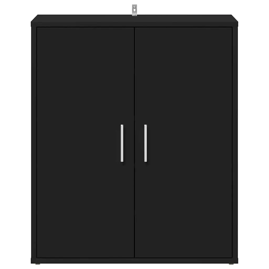 Black Shoe Cabinet with 5 Shelves for Storage