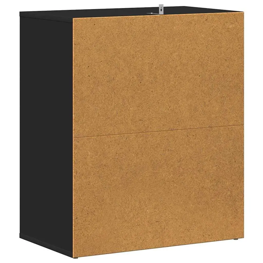 Black Shoe Cabinet with 5 Shelves for Storage