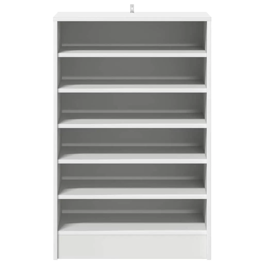 Shoe Cabinet Engineered Wood 60W x 35D x 92H cm White 7 Shelves Footwear Rack