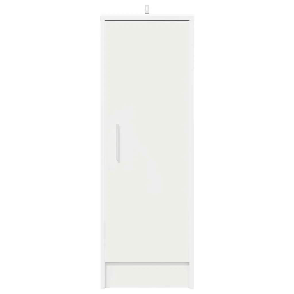 Shoe Cabinet Engineered Wood 32W x 35D x 92H cm White 6 Shelves