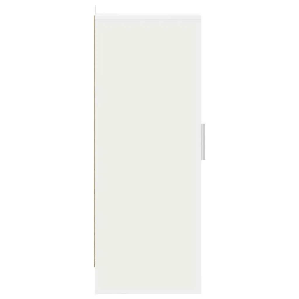 Shoe Cabinet Engineered Wood 32W x 35D x 92H cm White 6 Shelves