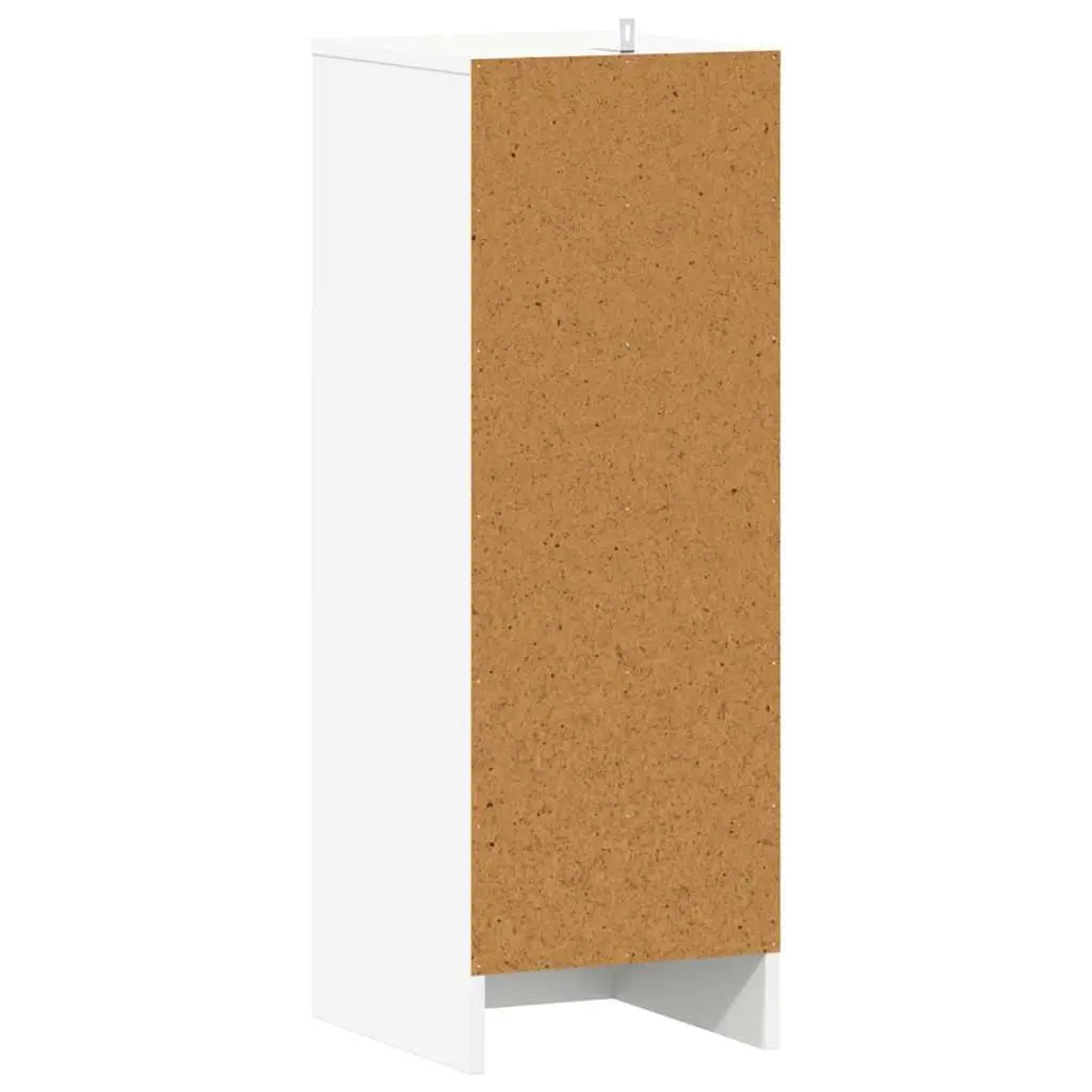 Shoe Cabinet Engineered Wood 32W x 35D x 92H cm White 6 Shelves