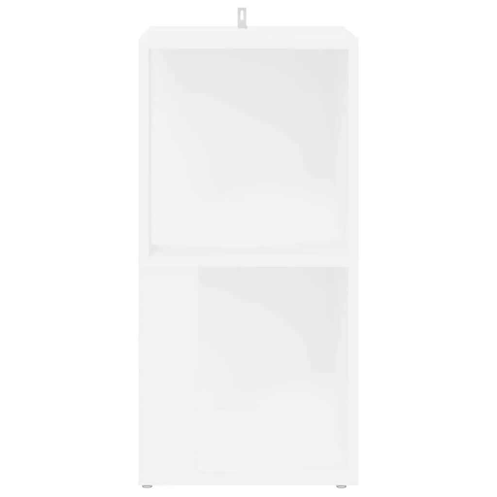 White Engineered Wood Corner Storage Cabinet
