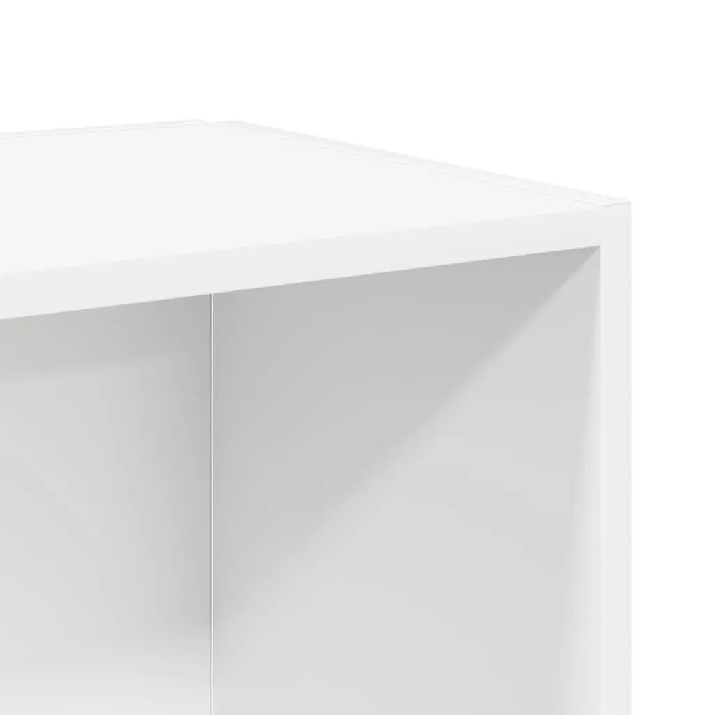White Engineered Wood Corner Storage Cabinet