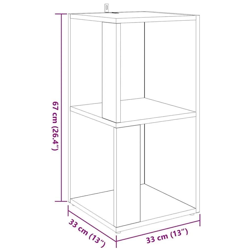 White Engineered Wood Corner Storage Cabinet