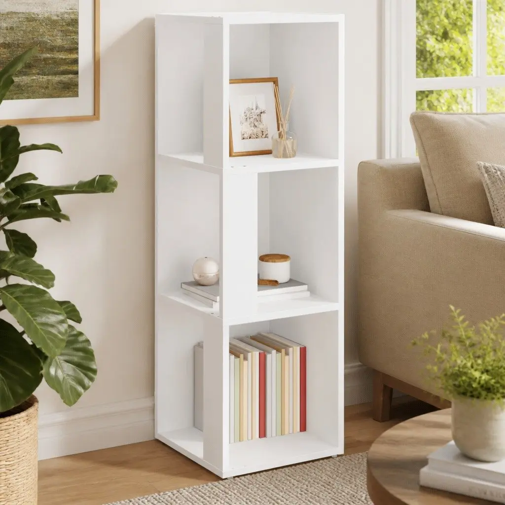 White Corner Storage Cabinet for Home