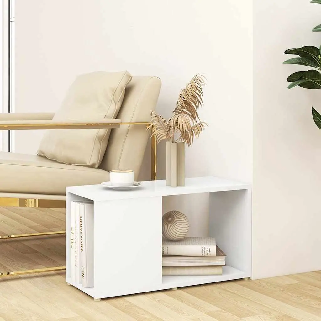 White Open Shelving Unit for TV Storage