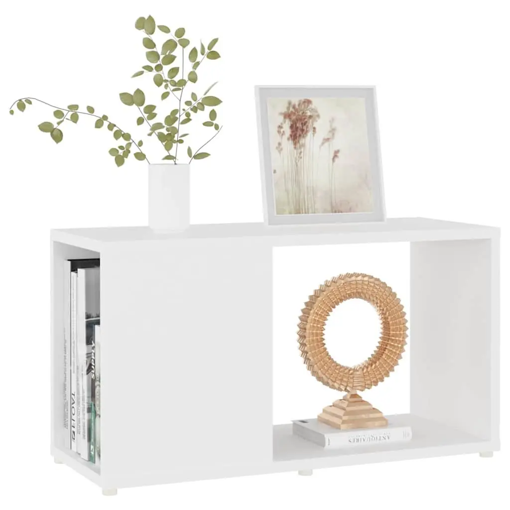 White Open Shelving Unit for TV Storage