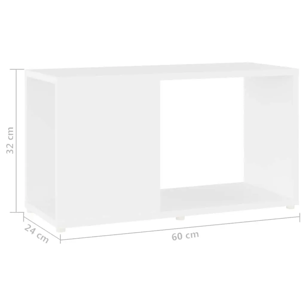White Open Shelving Unit for TV Storage