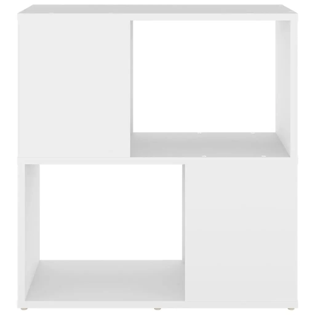 White Book Cabinet with Durable 2-Tier Shelves
