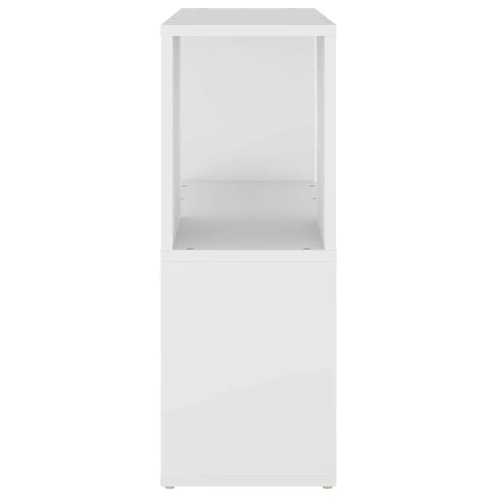 White Book Cabinet with Durable 2-Tier Shelves