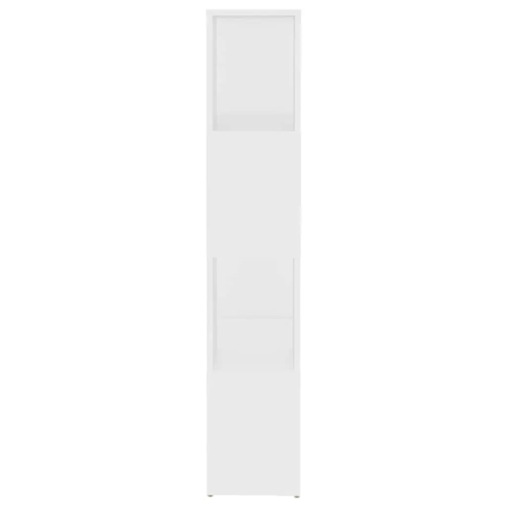 White Book Cabinet Room Divider with 4 Compartments
