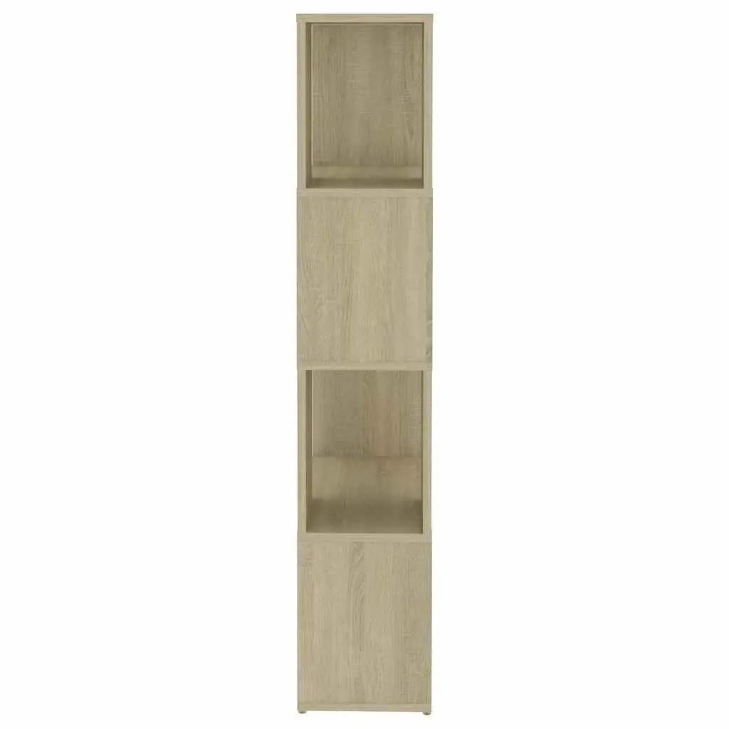 Bookcase Engineered Wood 60x24x124.5cm Sonoma Oak Room Divider Storage Shelving