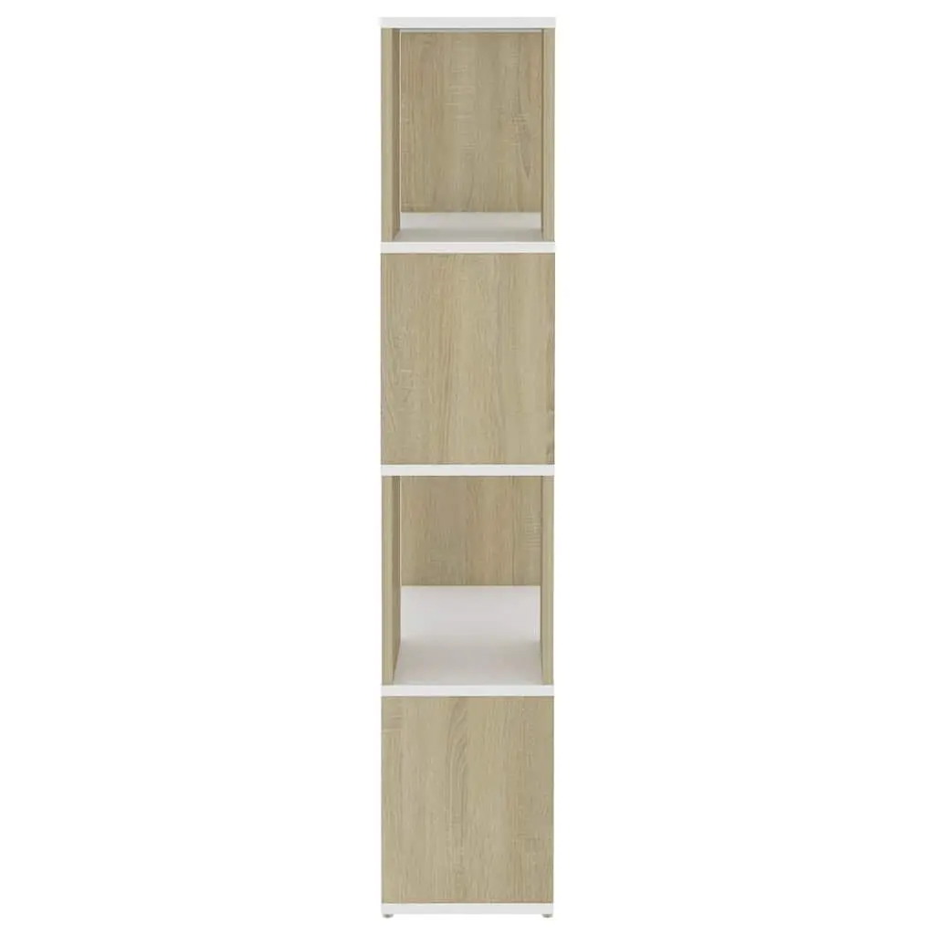 Room Divider Bookshelf with 4 Spacious Compartments
