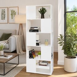 White Open Shelving Bookcase with Quality Construction