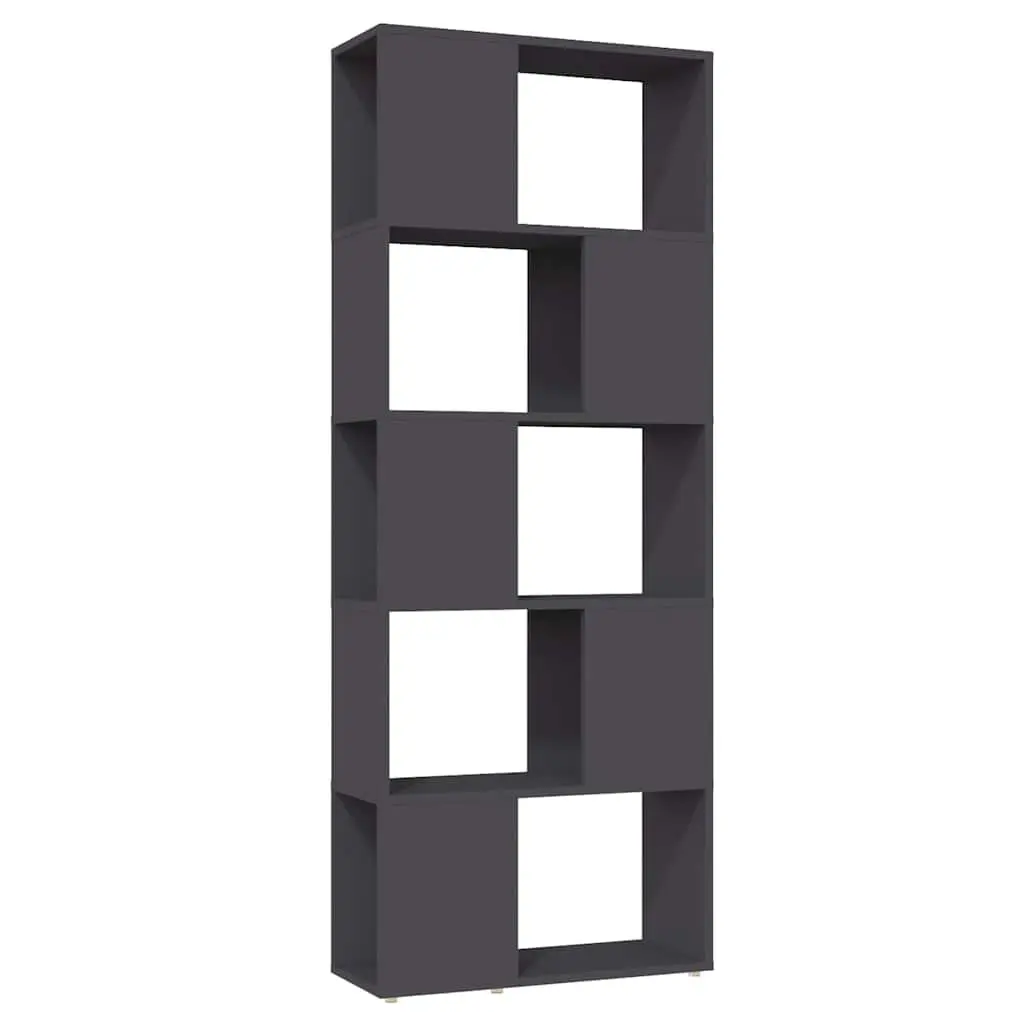 Grey Open Shelving Unit for Books and Decor