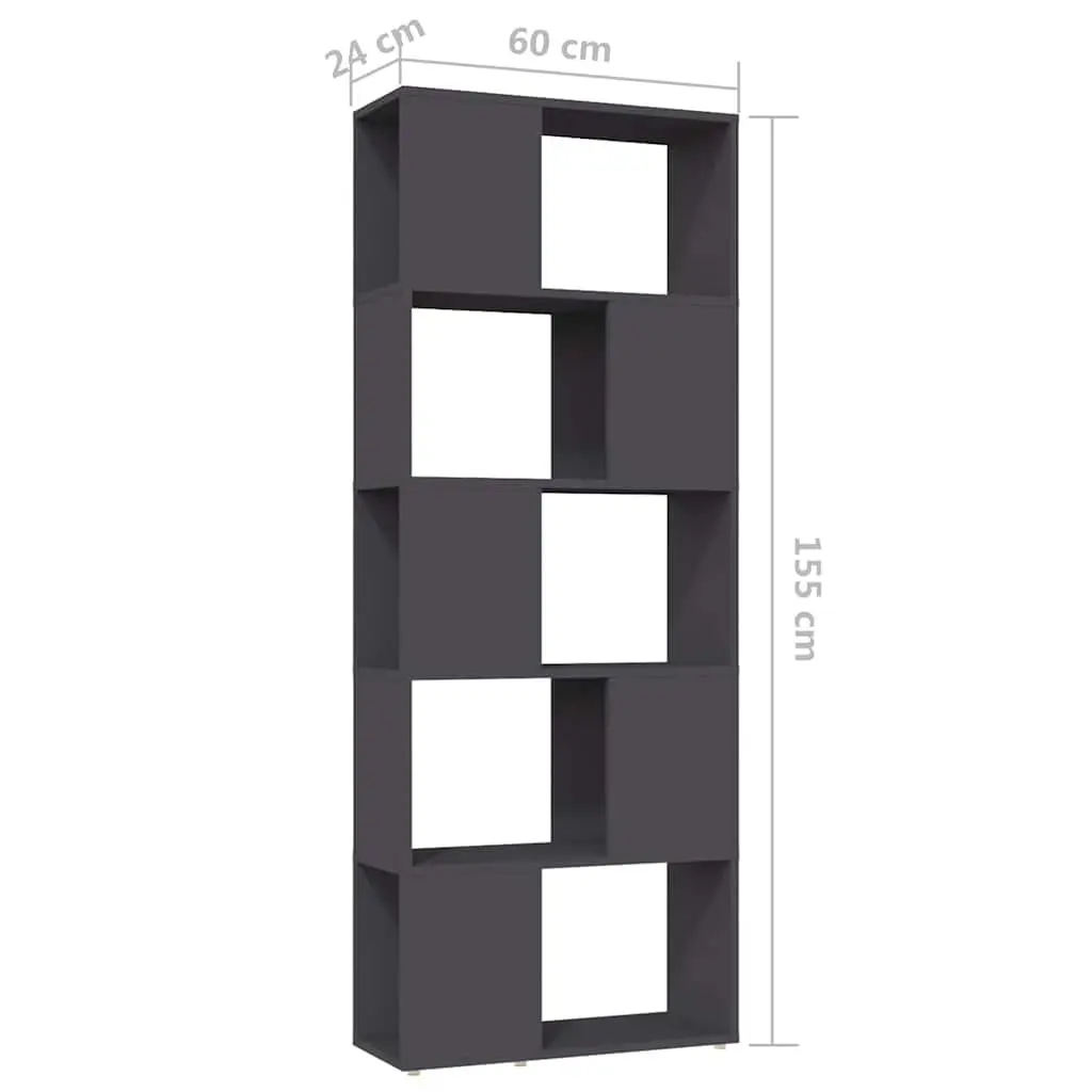Grey Open Shelving Unit for Books and Decor