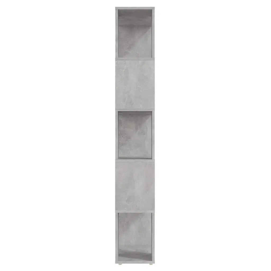 Book Cabinet Engineered Wood 60W x 24D x 155H cm Grey Shelving Unit Open Storage Organiser Bookcase