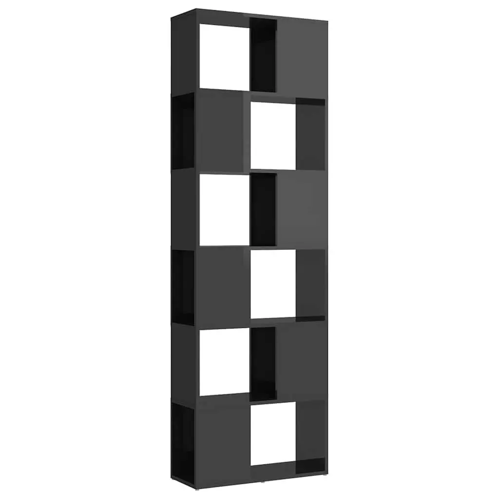 6 Compartment Grey Book Cabinet Room Divider