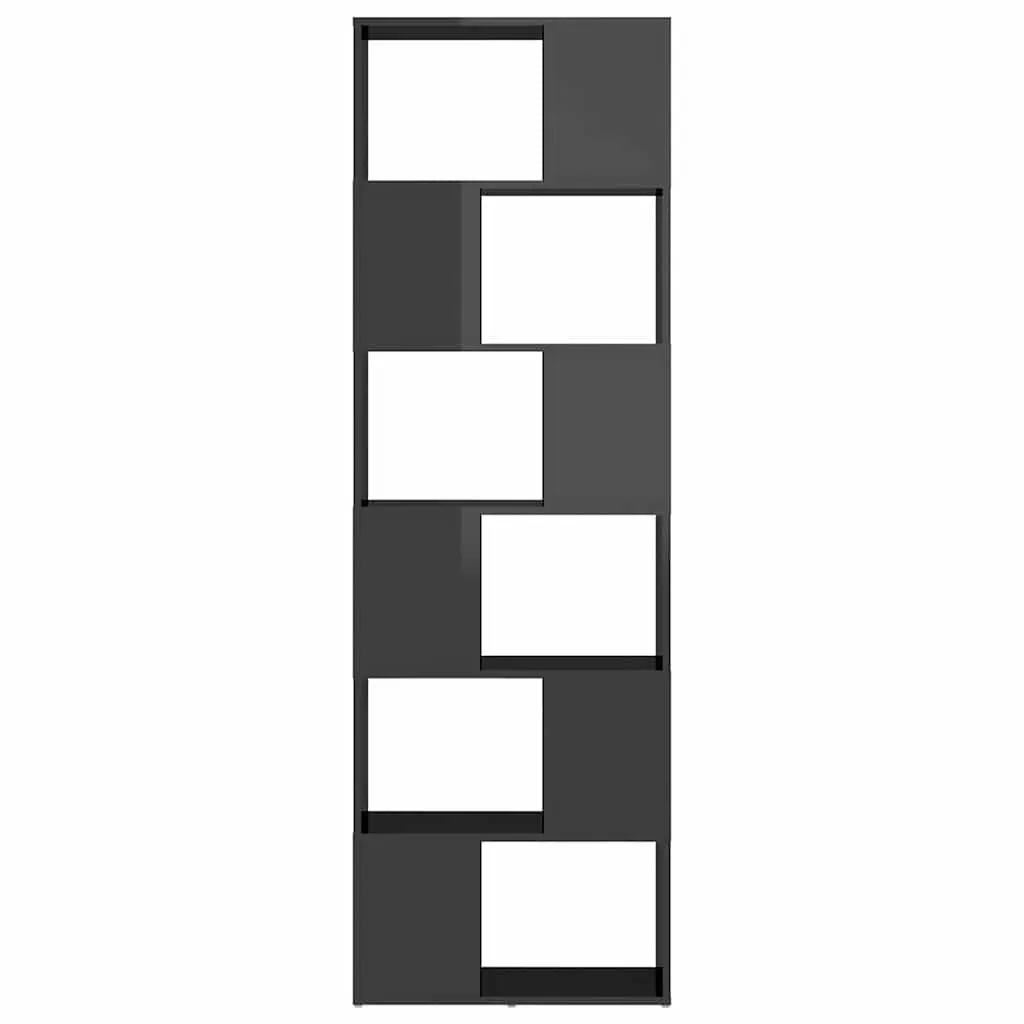 6 Compartment Grey Book Cabinet Room Divider