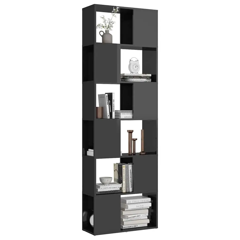 6 Compartment Grey Book Cabinet Room Divider