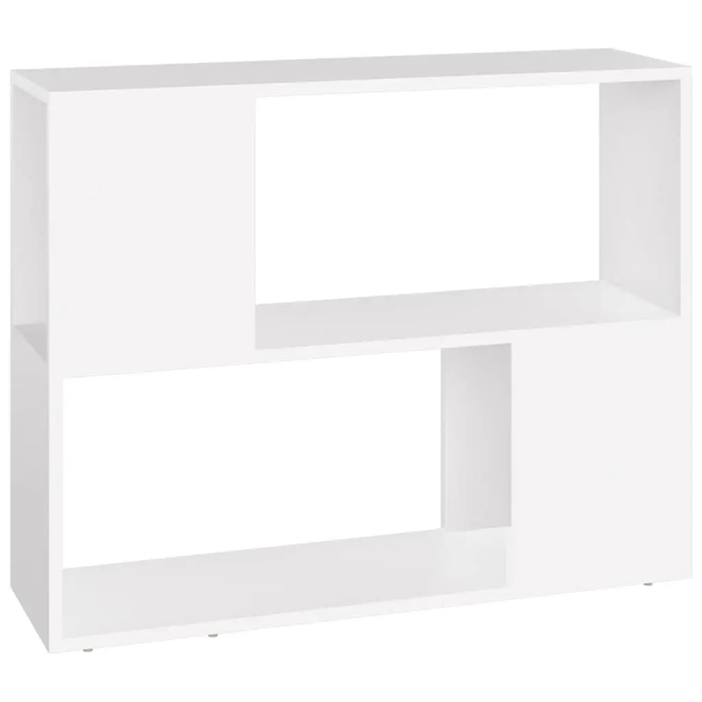 White TV Cabinet with Open Compartment Storage