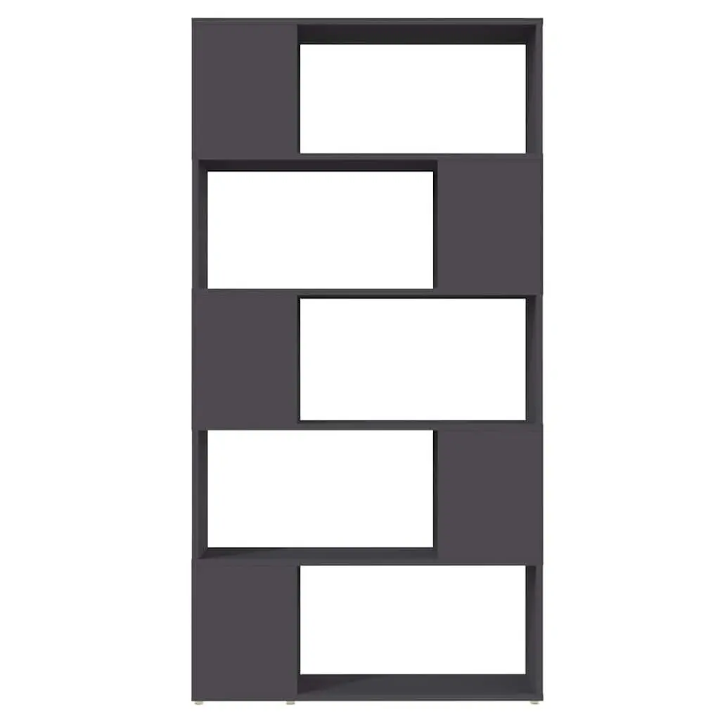 Book Cabinet Engineered Wood 80x24x155cm Grey Room Divider Storage Shelf