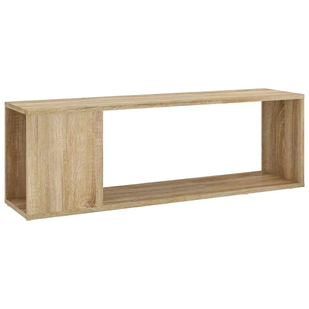 Brown Engineered Wood TV Cabinet with 2 Spacious Shelves