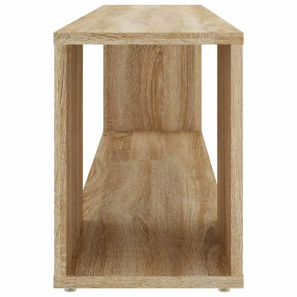 Brown Engineered Wood TV Cabinet with 2 Spacious Shelves