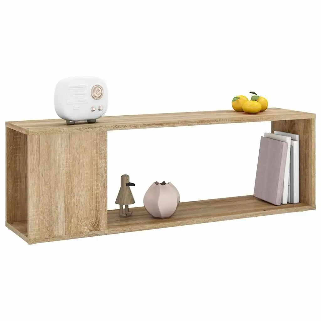 Brown Engineered Wood TV Cabinet with 2 Spacious Shelves