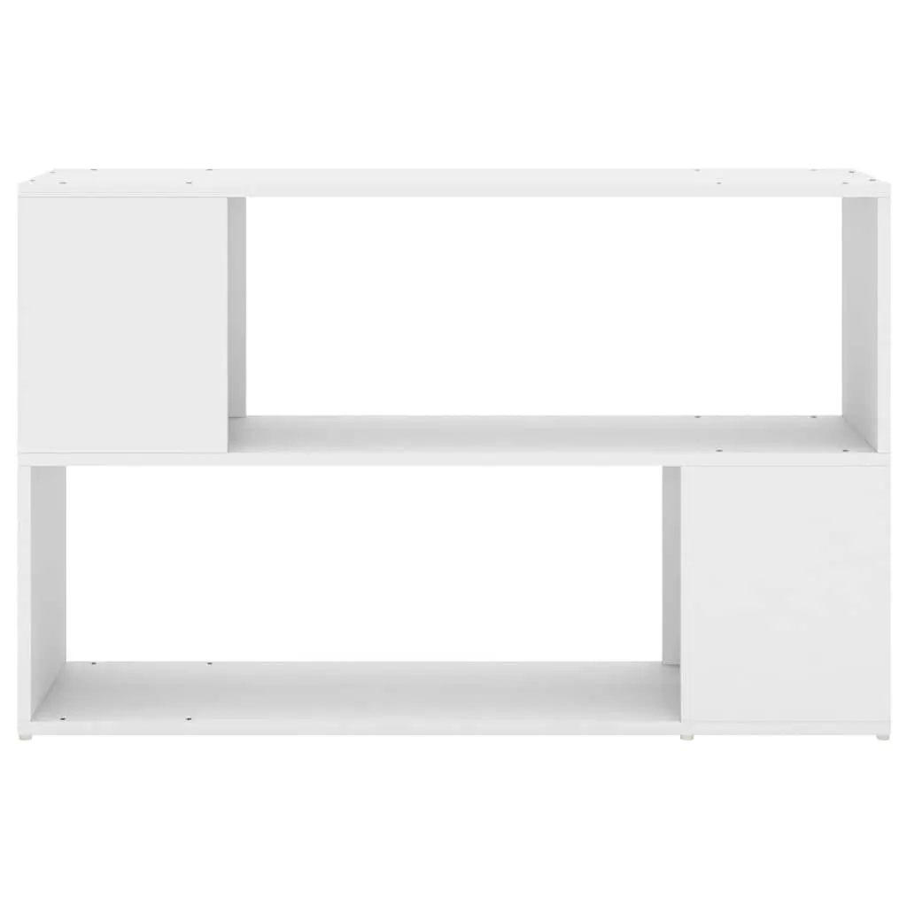 White Engineered Wood Book Cabinet with Shelves