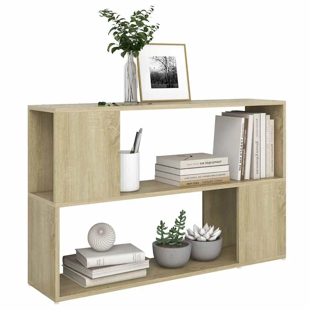 Sonoma Oak Open Shelving Book Cabinet Storage Unit