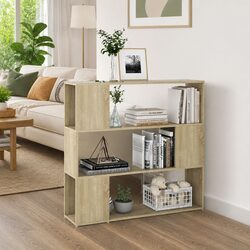 Brown Book Cabinet Room Divider with Sturdy Shelving