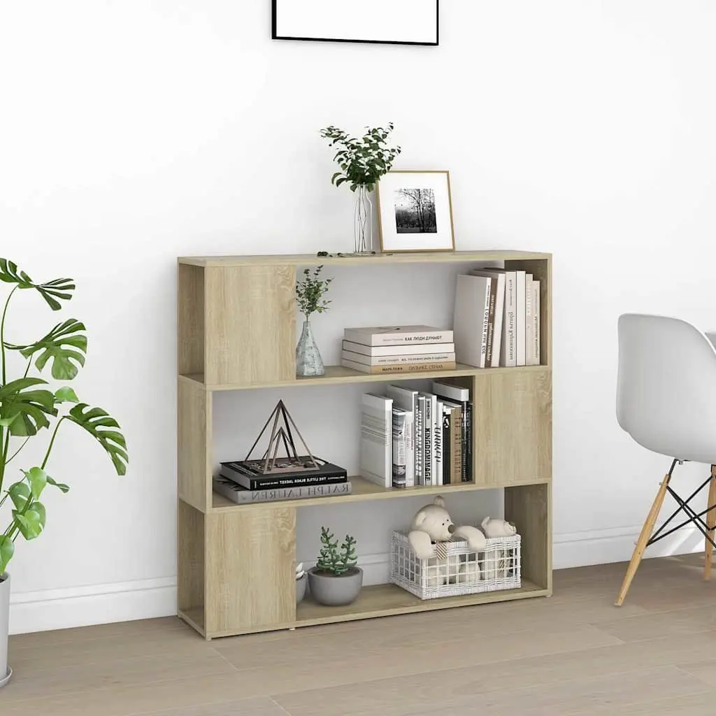 Brown Book Cabinet Room Divider with Sturdy Shelving