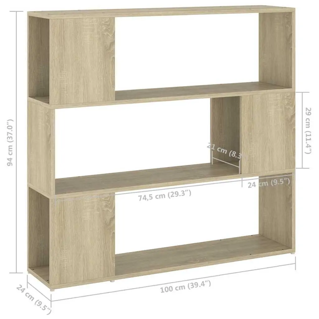 Brown Book Cabinet Room Divider with Sturdy Shelving