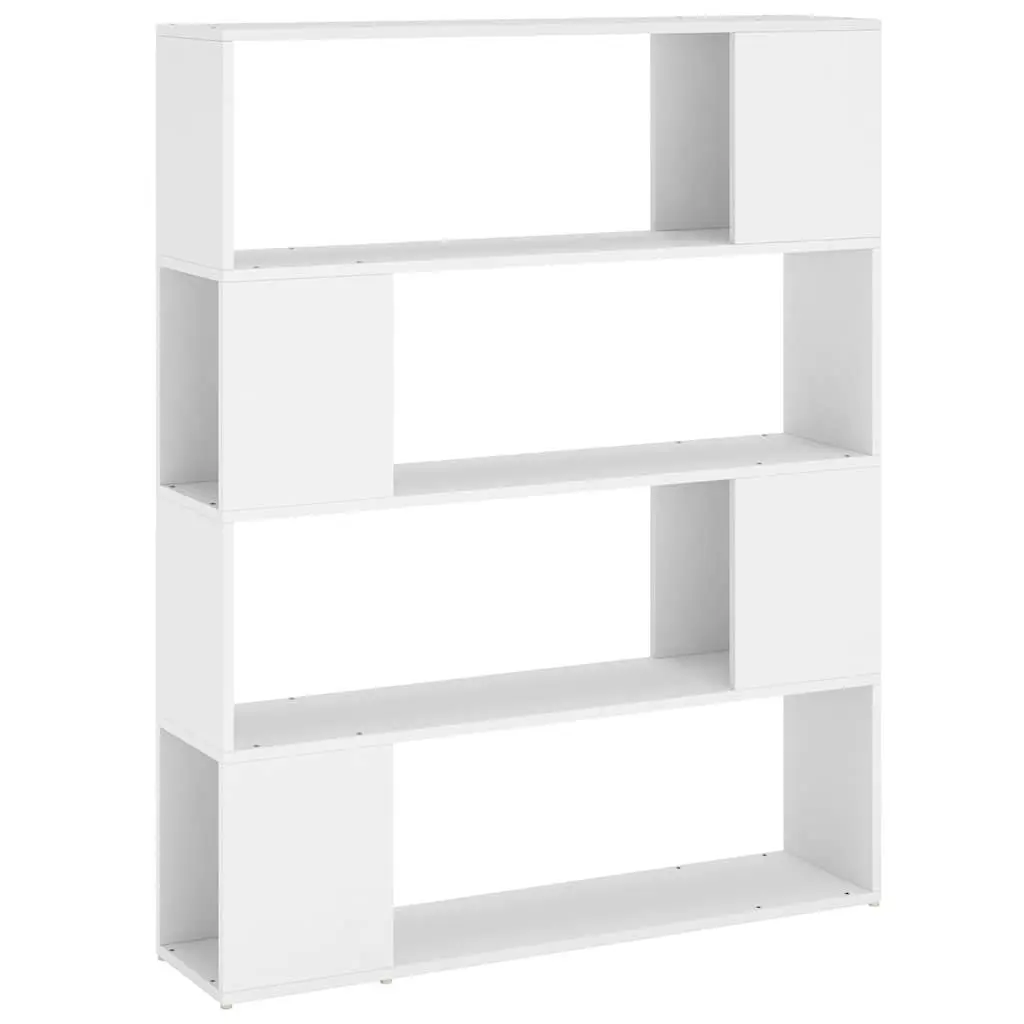 White Book Cabinet with 4 Compartments