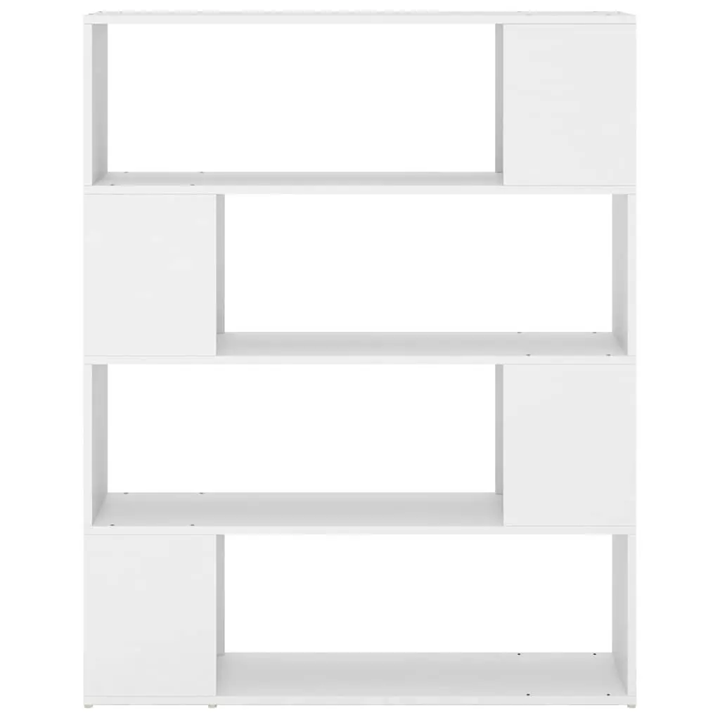 White Book Cabinet with 4 Compartments