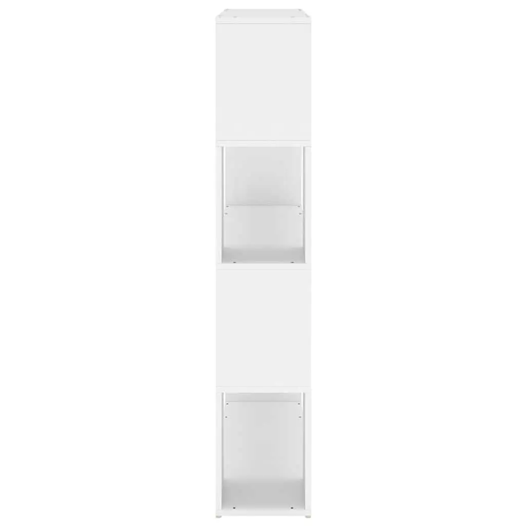 White Book Cabinet with 4 Compartments