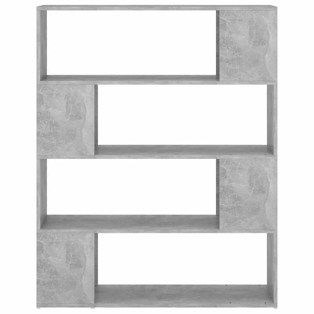 Grey Book Cabinet Room Divider with 4 Compartments