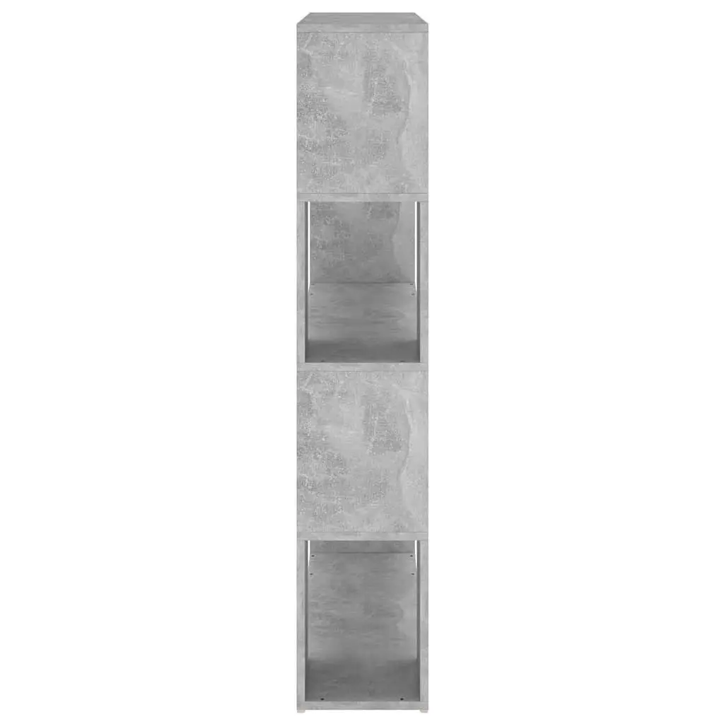 Grey Book Cabinet Room Divider with 4 Compartments