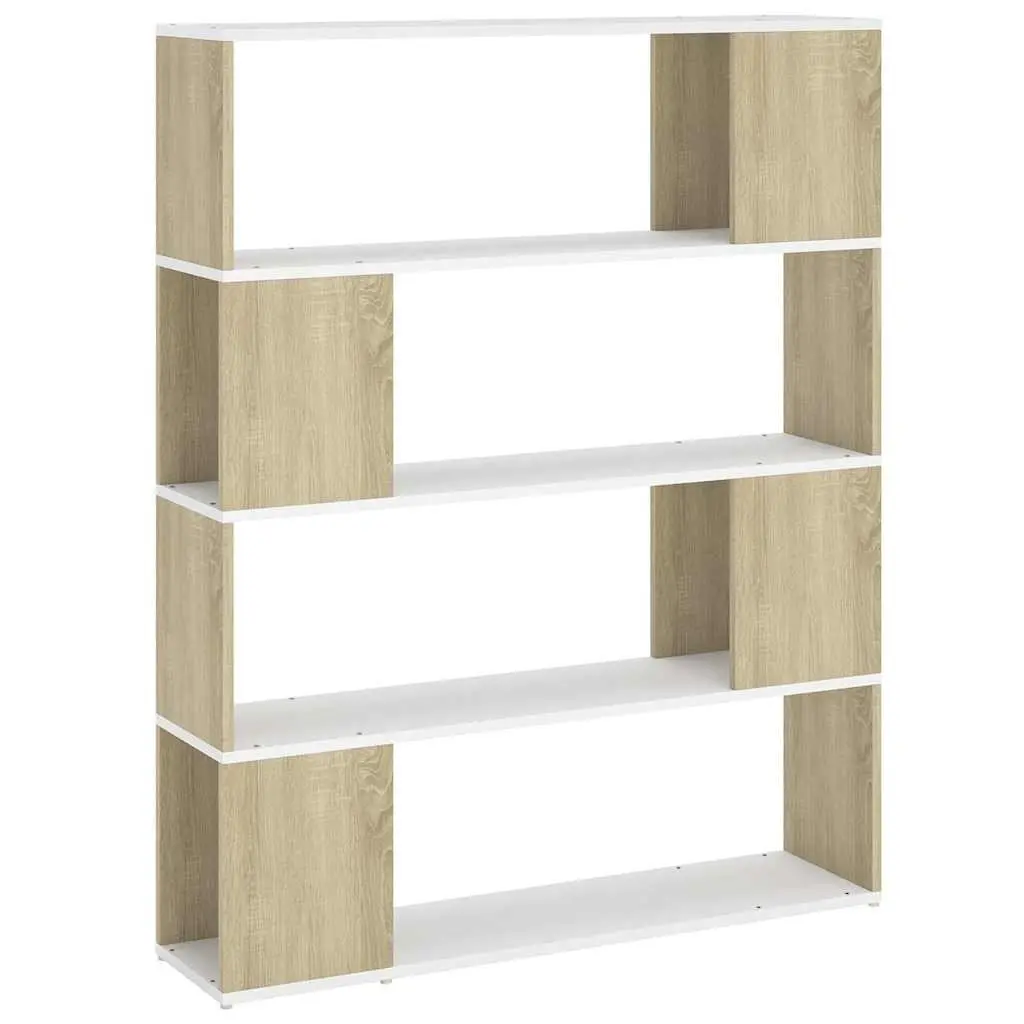 Book Cabinet Room Divider with 4 Spacious Compartments