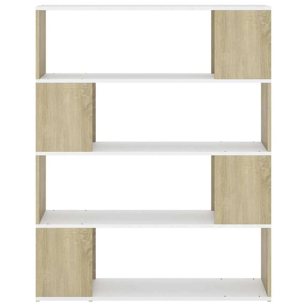 Book Cabinet Room Divider with 4 Spacious Compartments