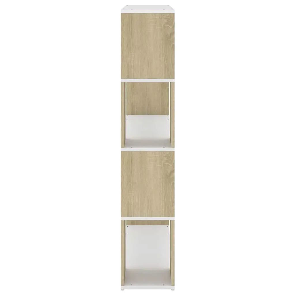Book Cabinet Room Divider with 4 Spacious Compartments