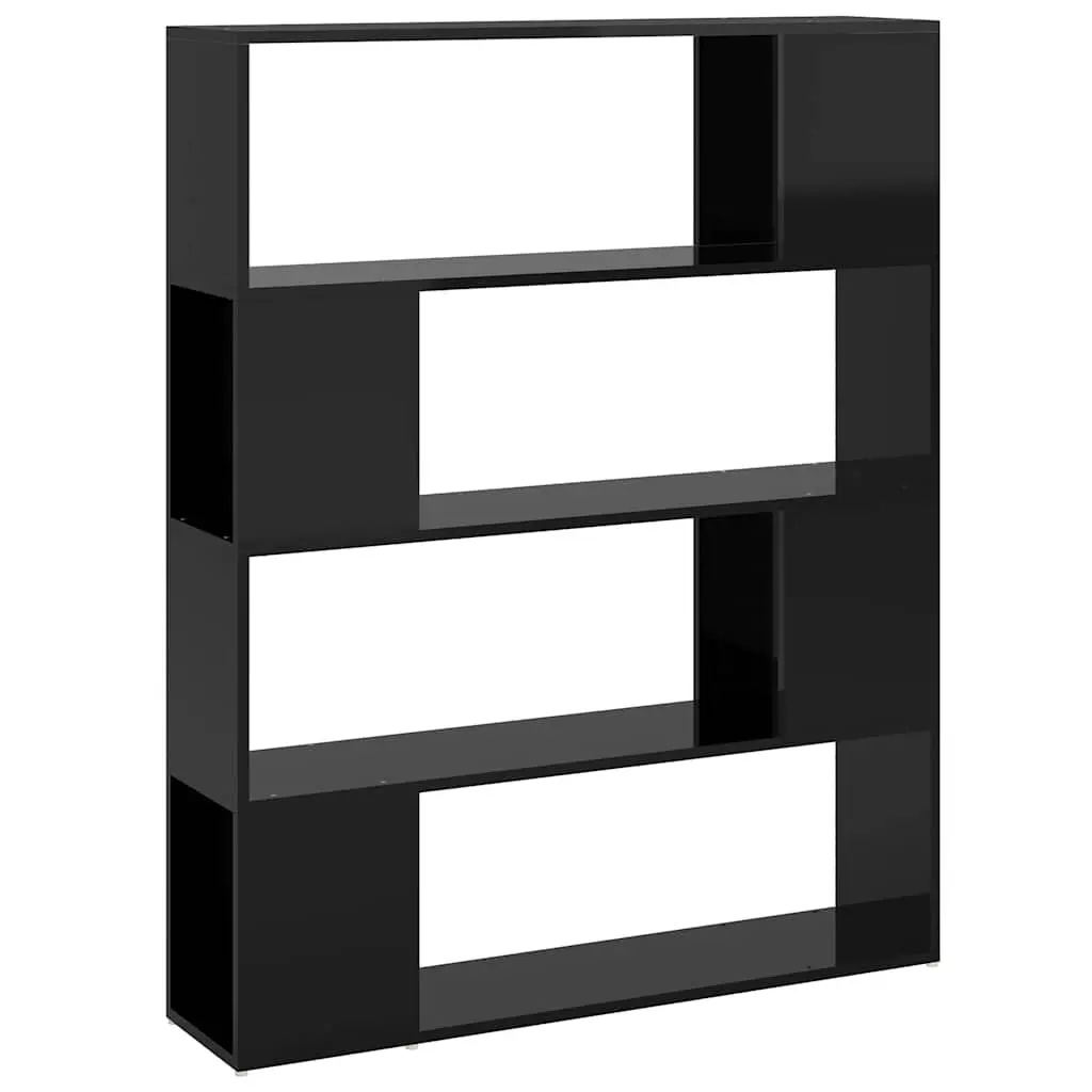 High Gloss Black Book Cabinet and Room Divider