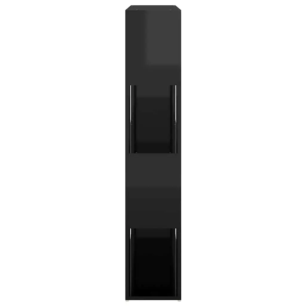 High Gloss Black Book Cabinet and Room Divider