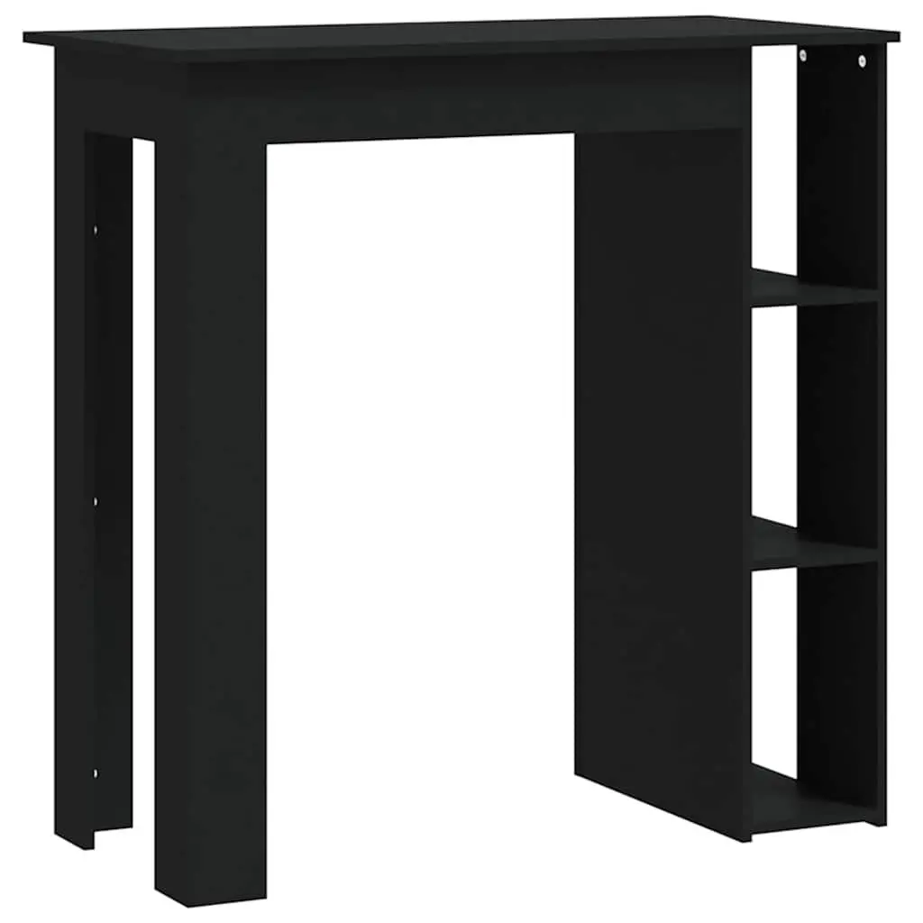Black Bar Table with Storage for Kitchen